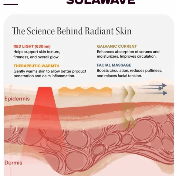 SolaWave Red Light Therapy Skincare Tool - Rose Gold